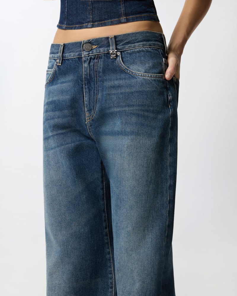 Pinko WANDA WIDE LEG SOFT OCEAN DENIM FW25