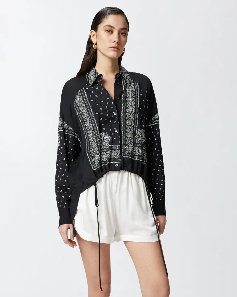 Pinko CLOCKS CAMICIA TWILL STAMPA 25