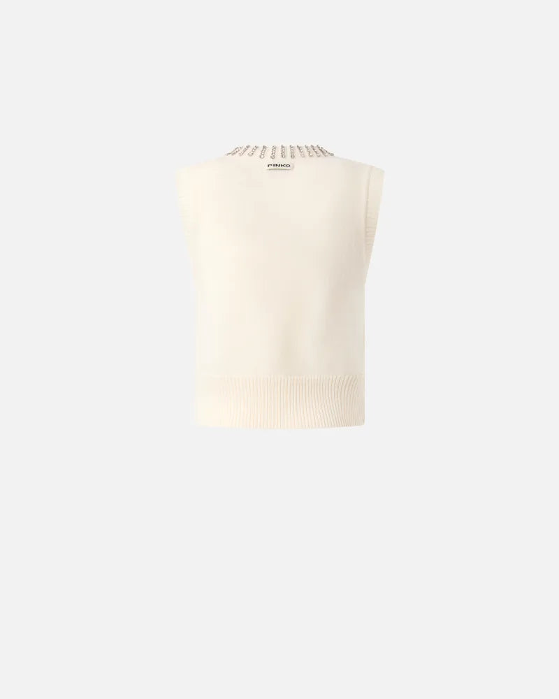 Pinko PONZIANE GILET MAXI RIB LANA N FW25