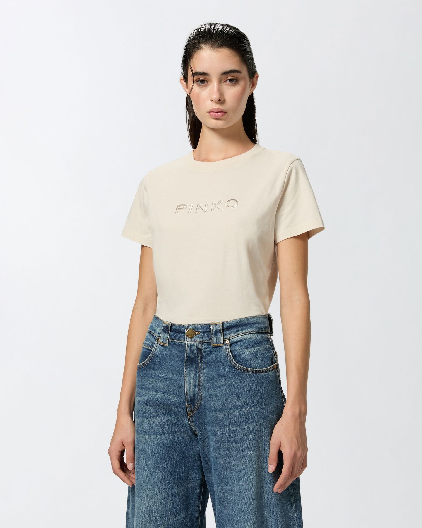 Pinko START T-SHIRT JERSEY OLD WASH 24.25