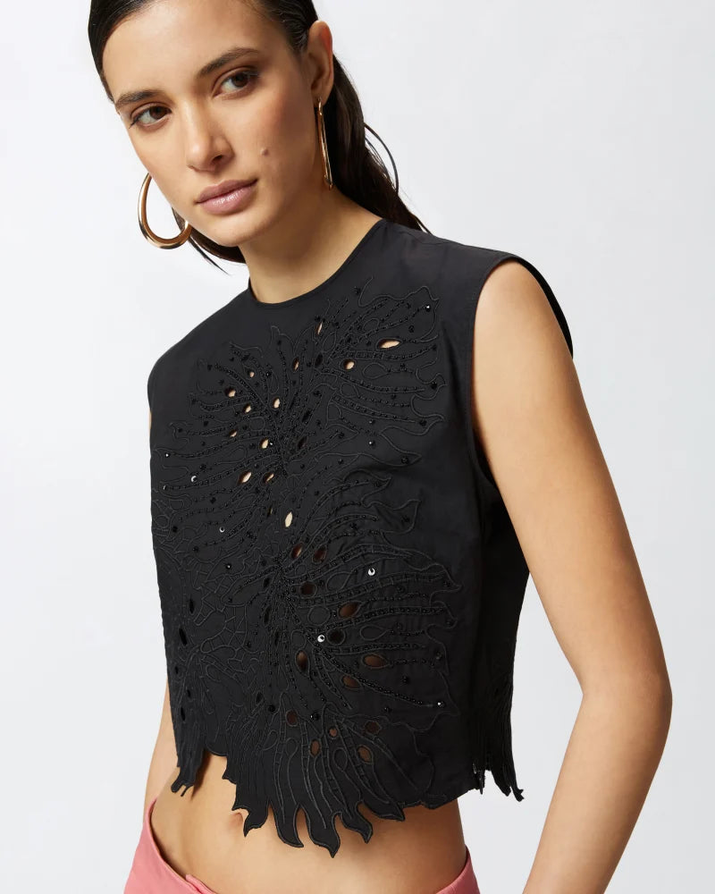Pinko TRUE COLORS TOP POPELINE RICAMO 25