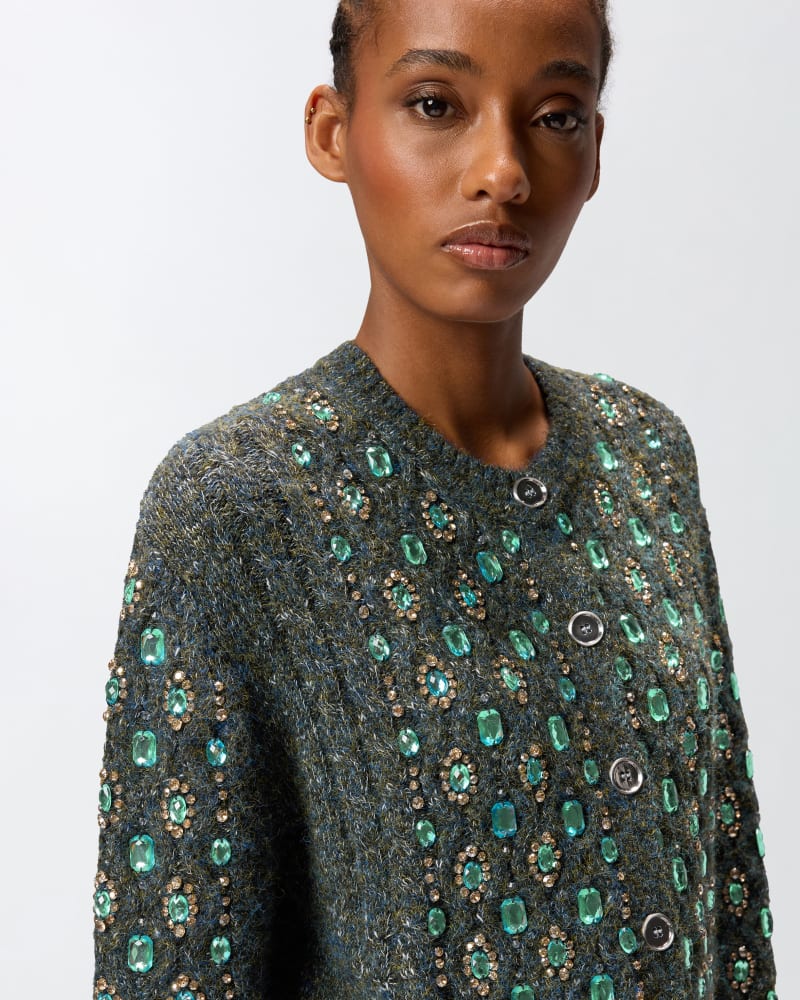Pinko GO NOW CARDIGAN MULINE AND JEW FW25