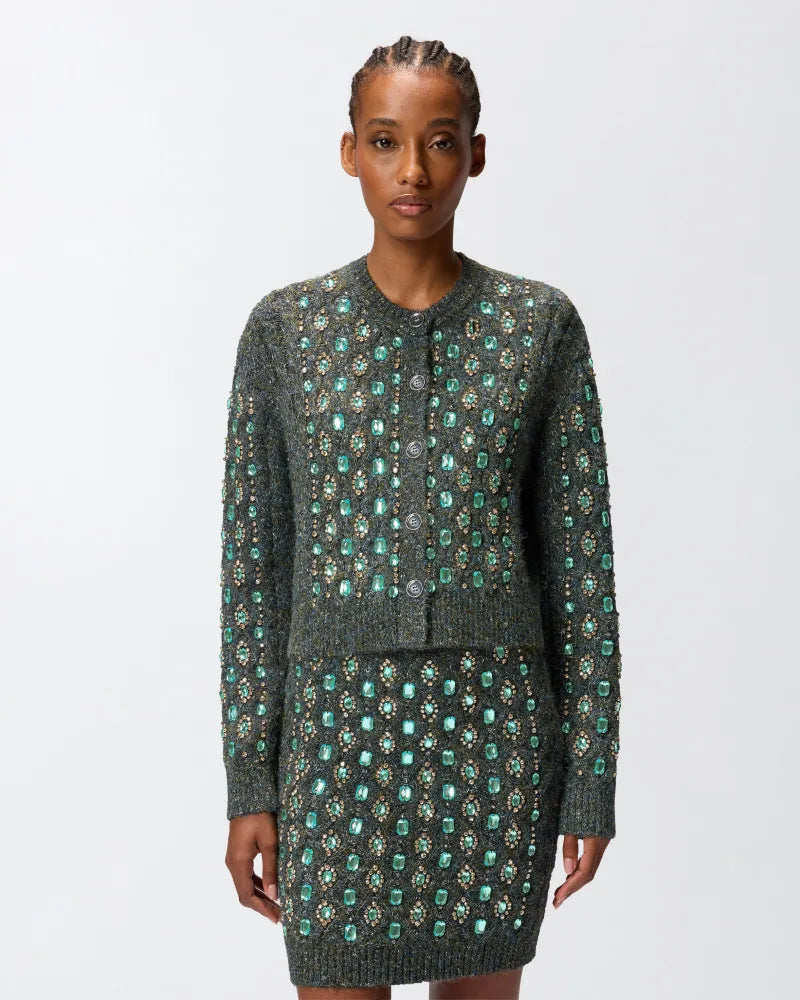 Pinko GO NOW CARDIGAN MULINE AND JEW FW25