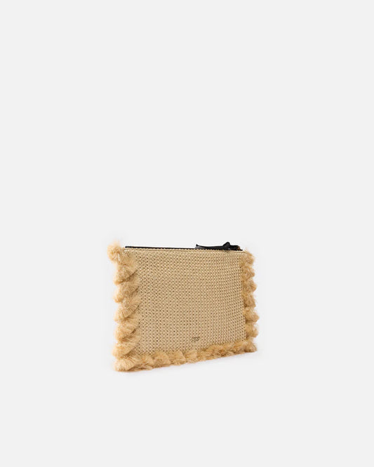 PINKO FLAT HANDLE RAFIA SS26