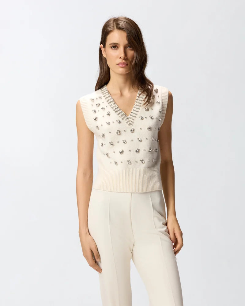 Pinko PONZIANE GILET MAXI RIB LANA N FW25