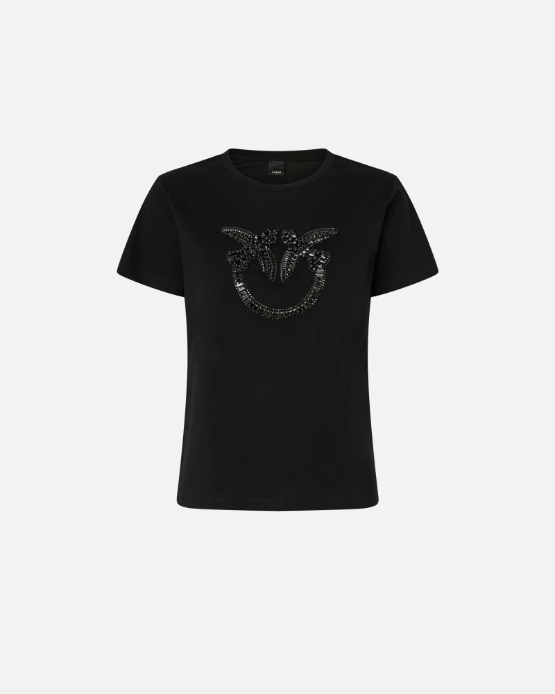 Pinko QUENTIN T-SHIRT JERSEY RICAMO FW25