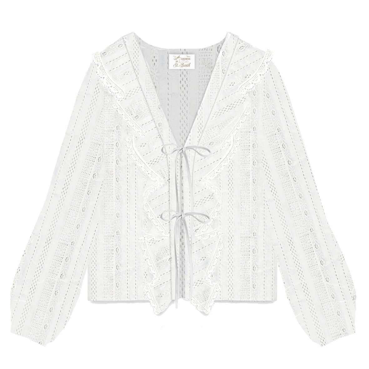 MC2 SAINT BARTH Camicia manica lunga con fiocco EVI0001-00472L