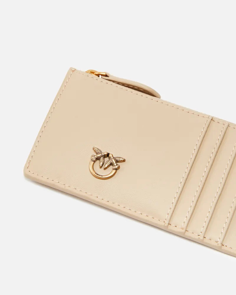 Pinko AIRONE CARDHOLDER VITELLO SETA FW25