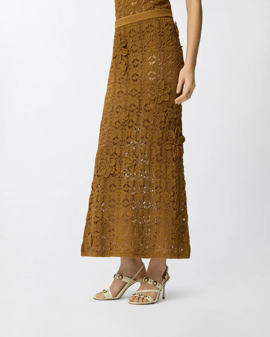 PINKO ANTHEMIS GONNA CROCHET SEWON SS26