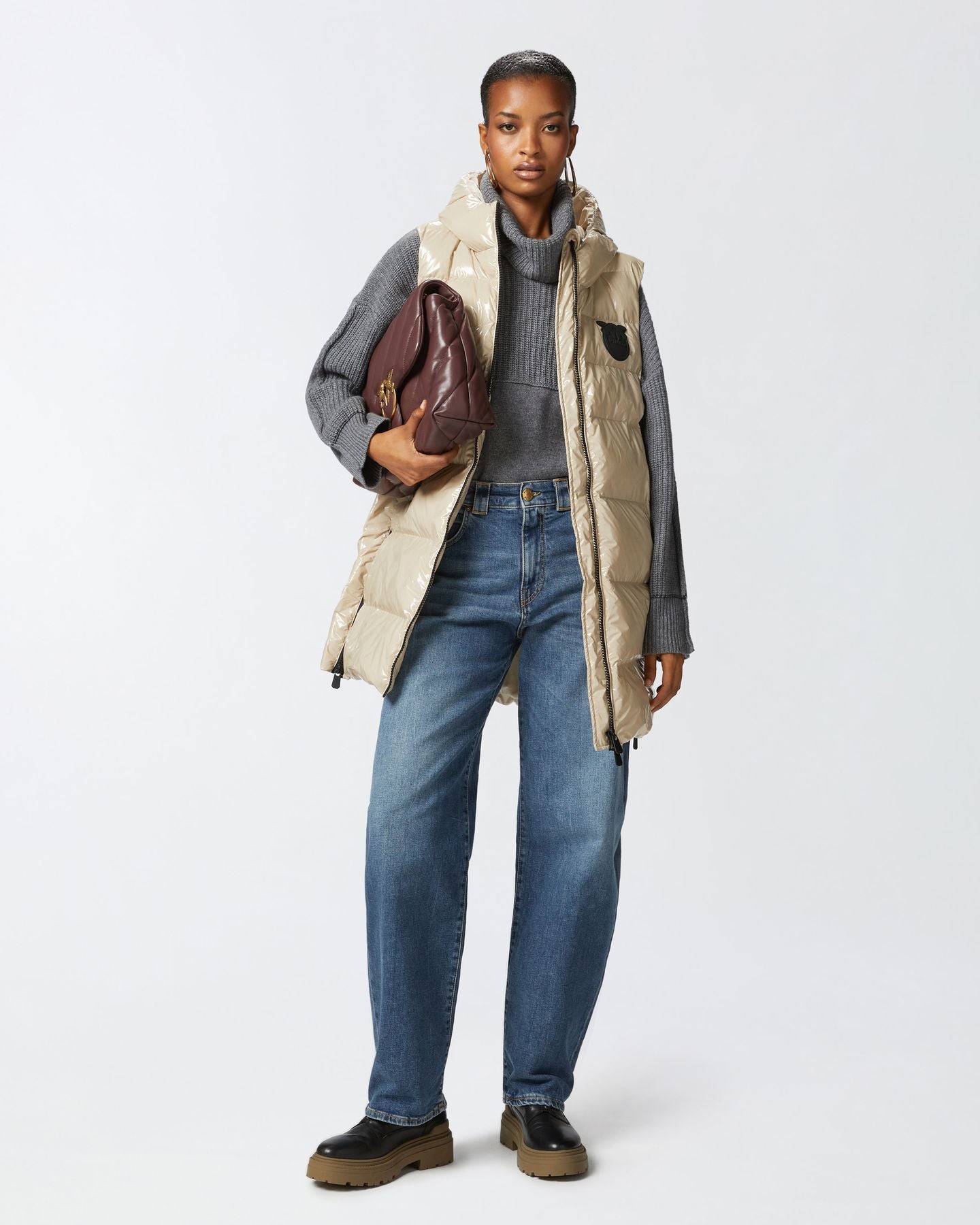 Pinko GRAFFETTA GILET CRYSTAL NYLON 24.25