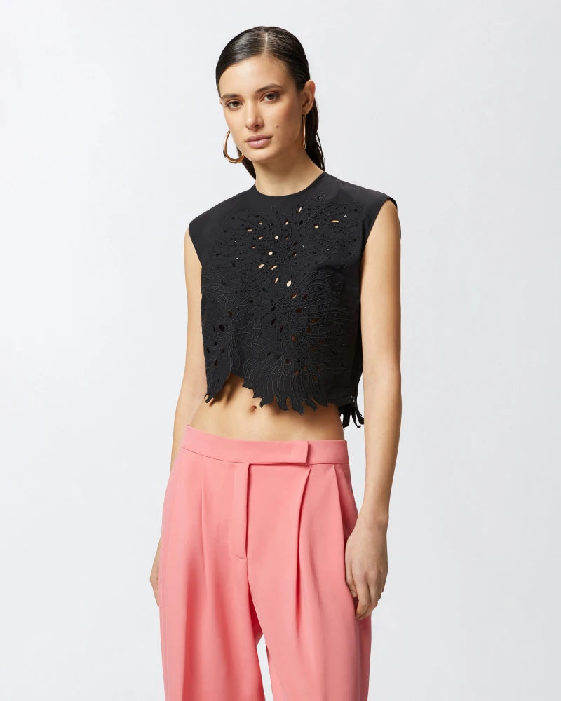 Pinko TRUE COLORS TOP POPELINE RICAMO 25
