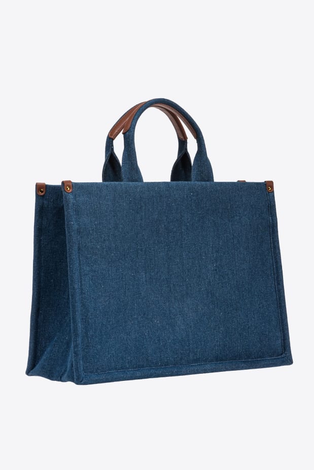 Pinko SHOPPER DENIM RICAMO LOGO