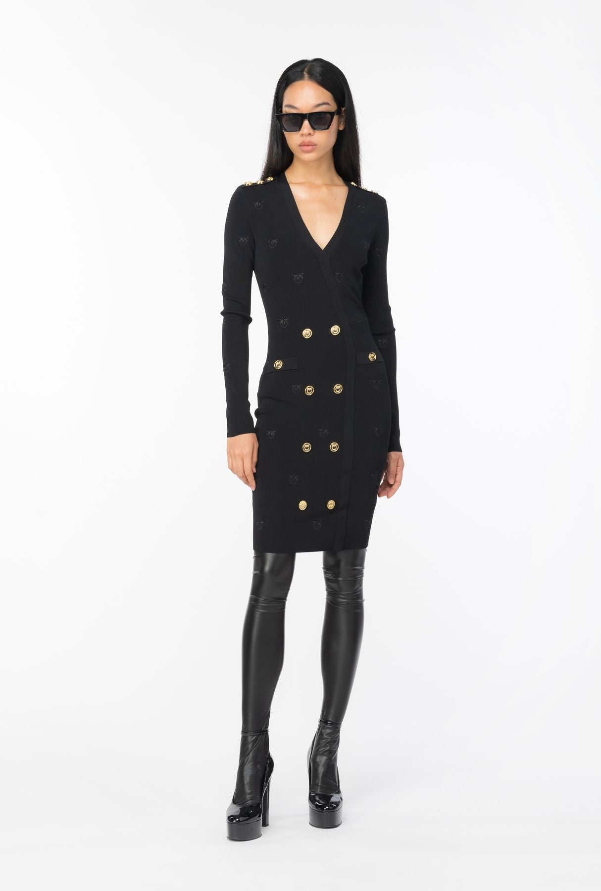 Pinko DRAGO ABITO JACQUARD PIQUET LO DRAGO ABITO JACQUARD PIQUET LO