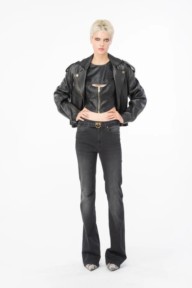 Pinko FLORA FLARE DENIM BLACK