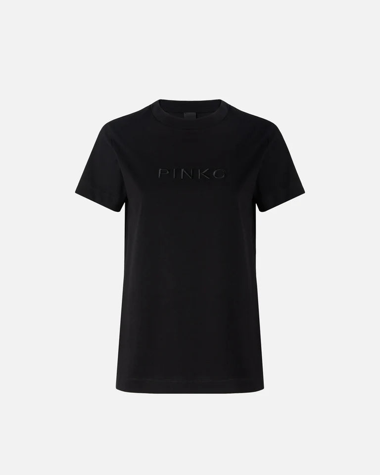 PINKO  START T-SHIRT JERSEY PATCH RICAMO FW25