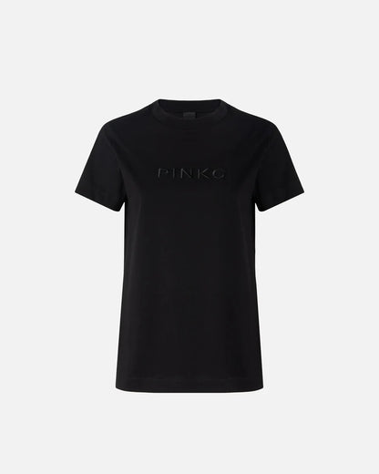 PINKO  START T-SHIRT JERSEY PATCH RICAMO FW25