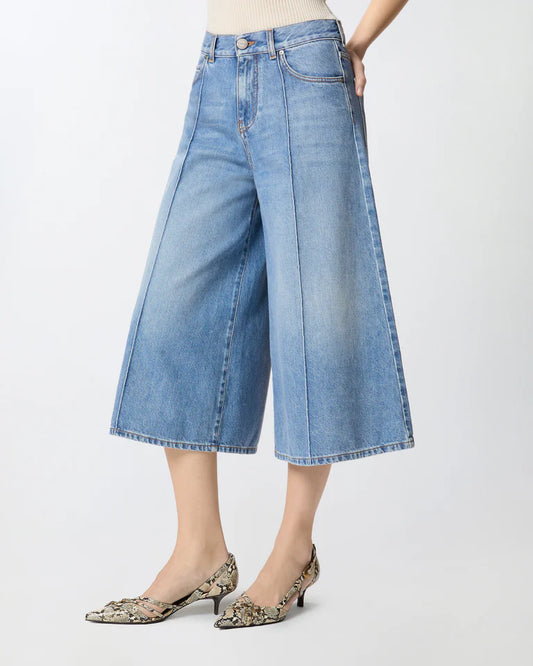 Pinko BURKINA BERMUDA CLOUDY BLUE DENIM SS26