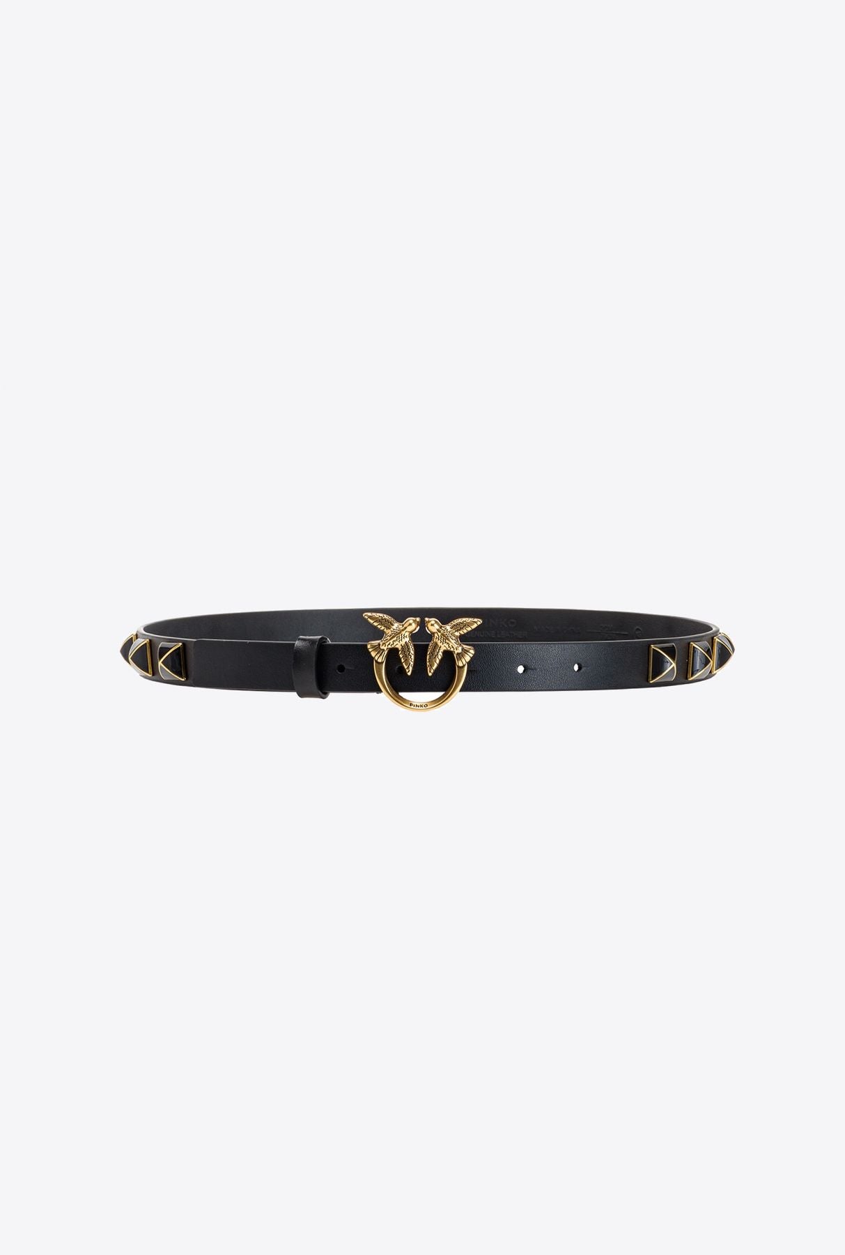 PINKO LOVE BERRY H2 BELT CALFSKIN SILK STUDS LOVE BERRY H2 BELT CALFSKIN SILK STUDS