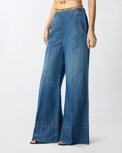 Pinko  SPIAGGIA PANTALONE LIGHT DENIM SS26