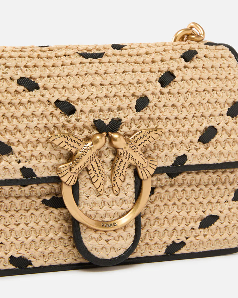 PINKO  LOVE ONE MINI LIGHT DC RAFIA + V SS26