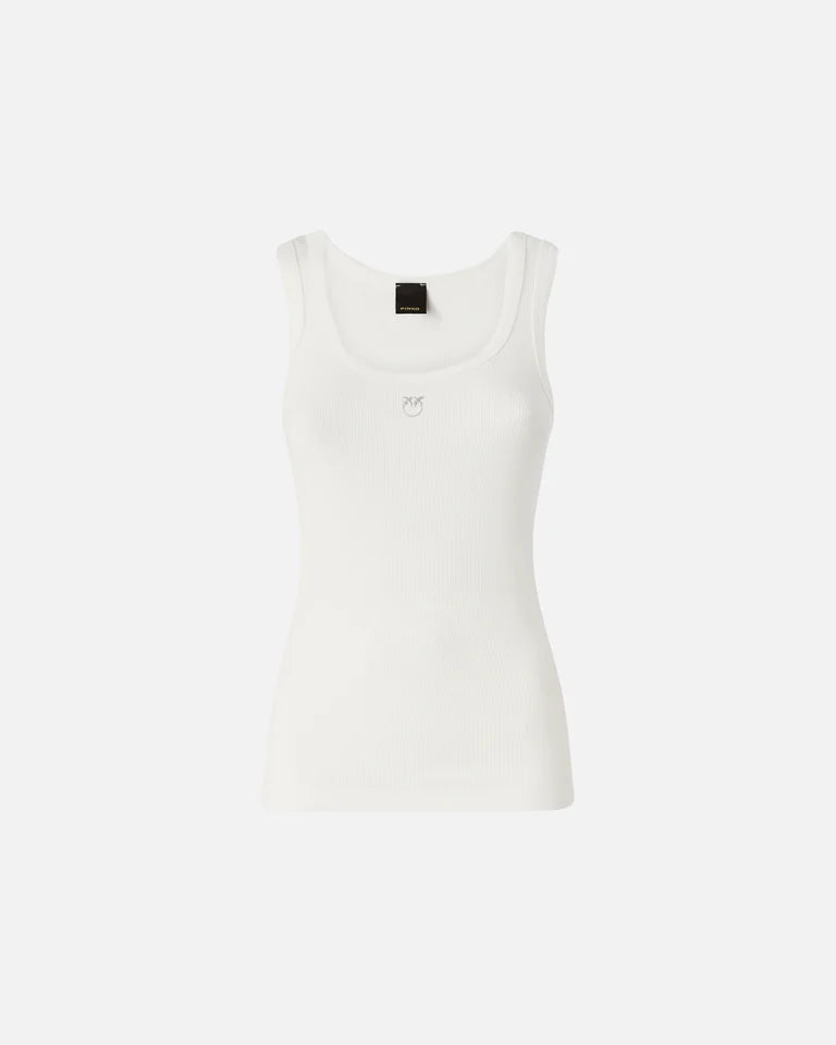 PINKO  CALCOLATORE CANOTTIERA COSTINA SS26