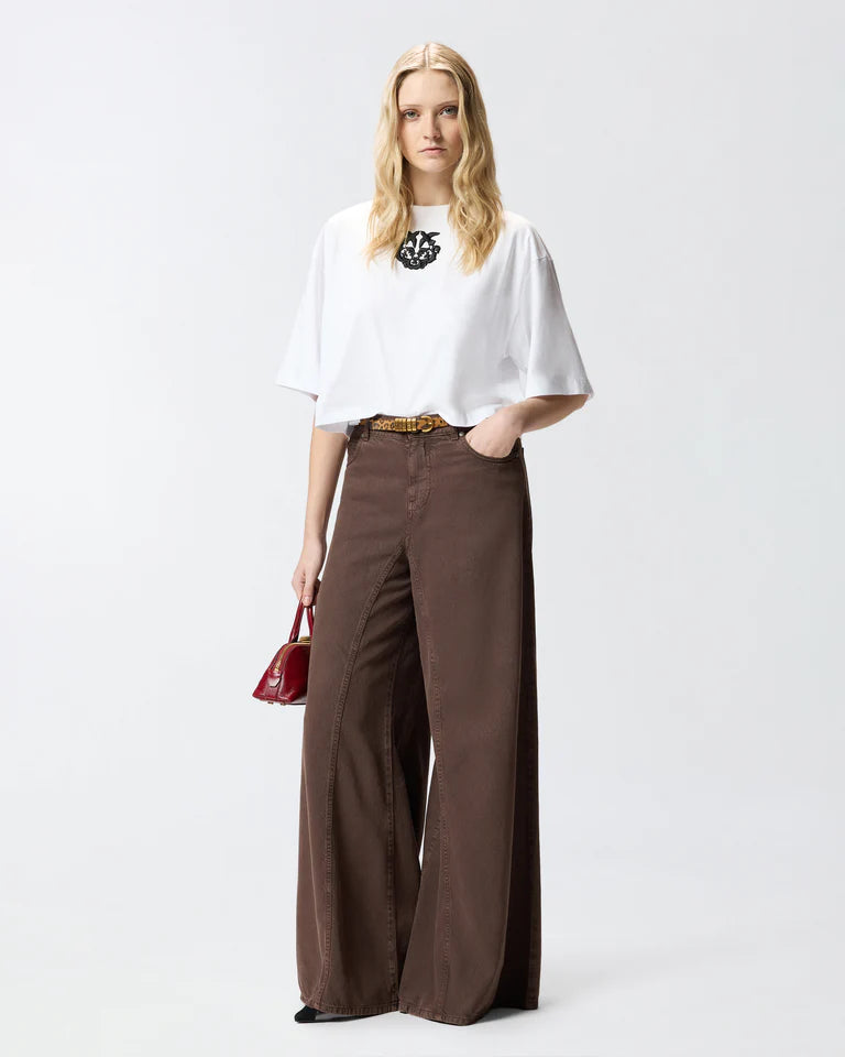 Pinko  BORGHETTO T-SHIRT JERSEY LOGO  SS26