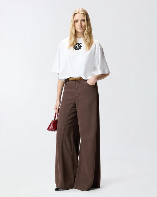 Pinko  BORGHETTO T-SHIRT JERSEY LOGO  SS26