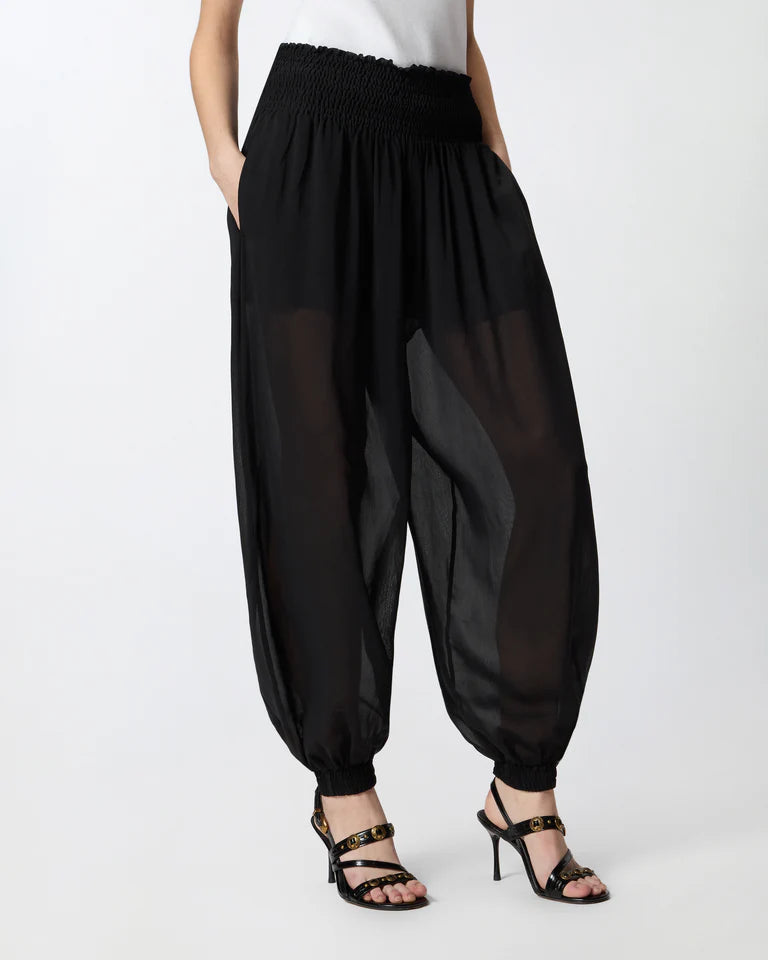 PINKO  BORE PANTALONE VOILE VISCOSA  SS26