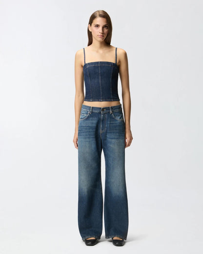 Pinko  WANDA WIDE LEG SOFT OCEAN DENIM FW25