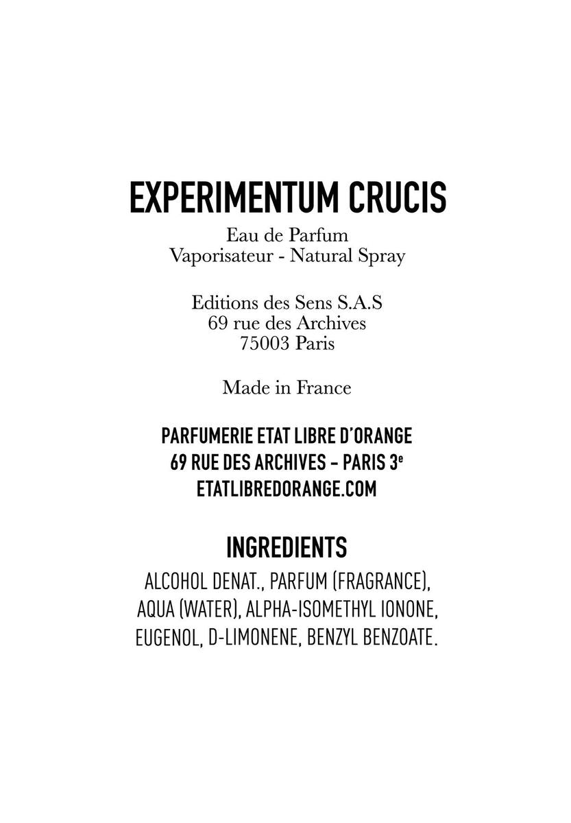ETAT LIBRE D'ORANGE  EXPERIMENTUM CRUCIS