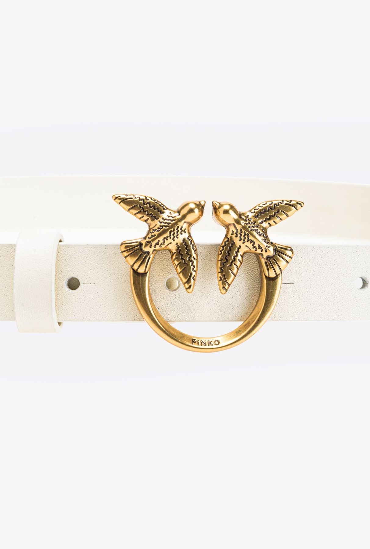 PINKO LOVE BERRY H2 BELT CALFSKIN SILK STUDS LOVE BERRY H2 BELT CALFSKIN SILK STUDS