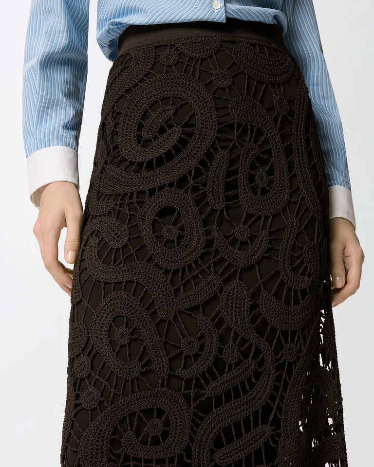Pinko  MAESTRALE GONNA CROCHET GEOMETRIC SS26