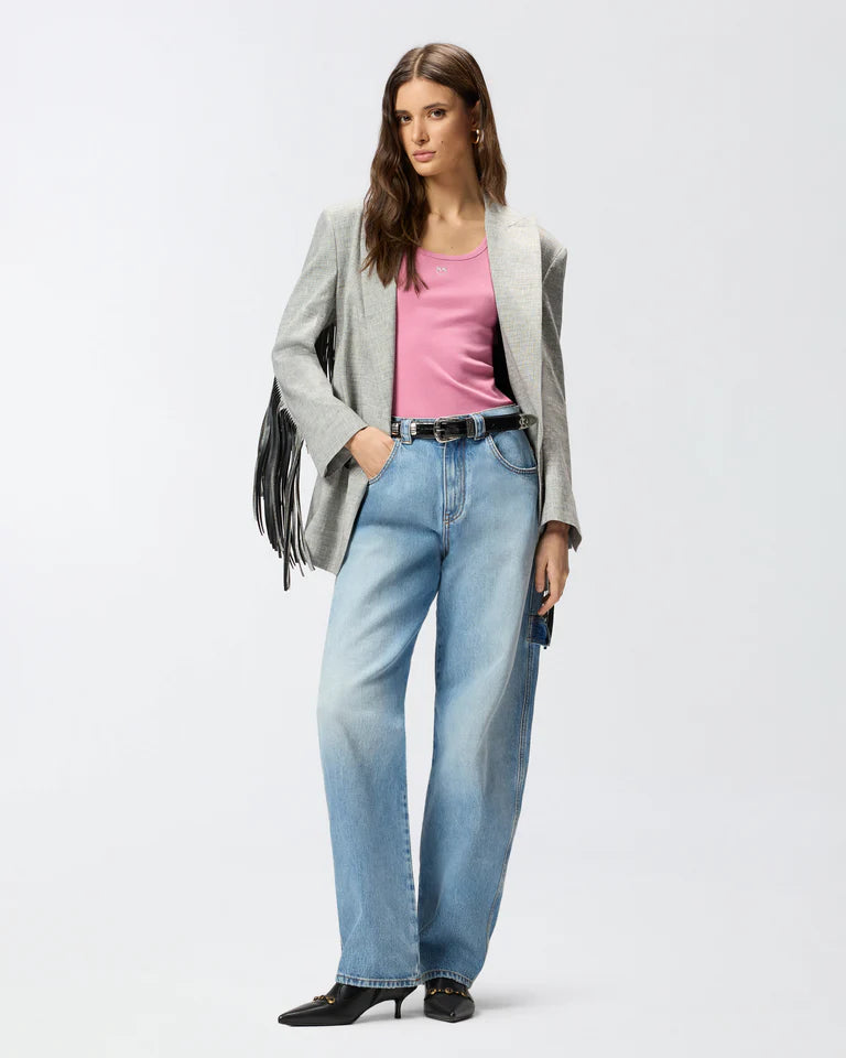 PINKO  CALCOLATORE CANOTTIERA COSTINA SS26