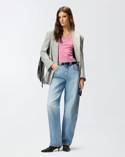 PINKO  CALCOLATORE CANOTTIERA COSTINA SS26