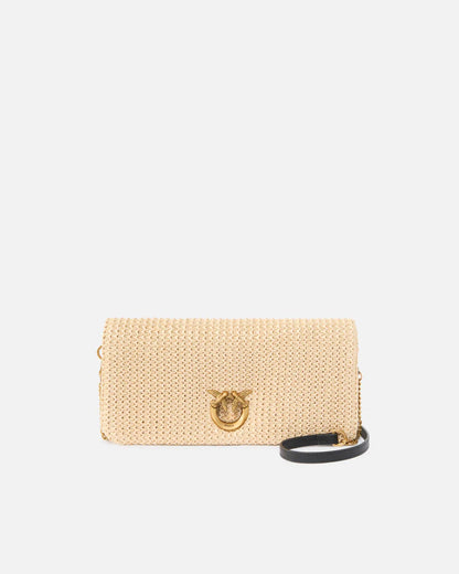 PINKO  CLICK SOFT HORIZONTAL CLASSIC RAFIA SS26