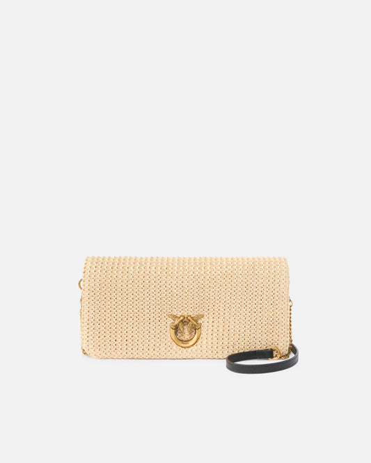 PINKO  CLICK SOFT HORIZONTAL CLASSIC RAFIA SS26