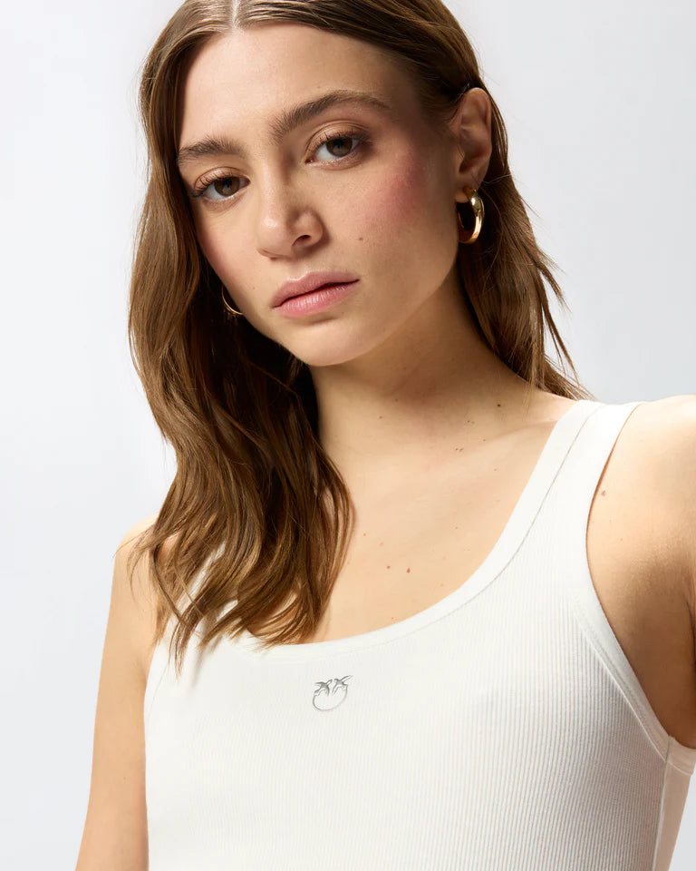 PINKO  CALCOLATORE CANOTTIERA COSTINA SS26