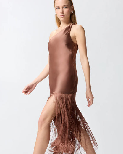 Pinko  KIWI ABITO SATIN CON FRANGE SS26