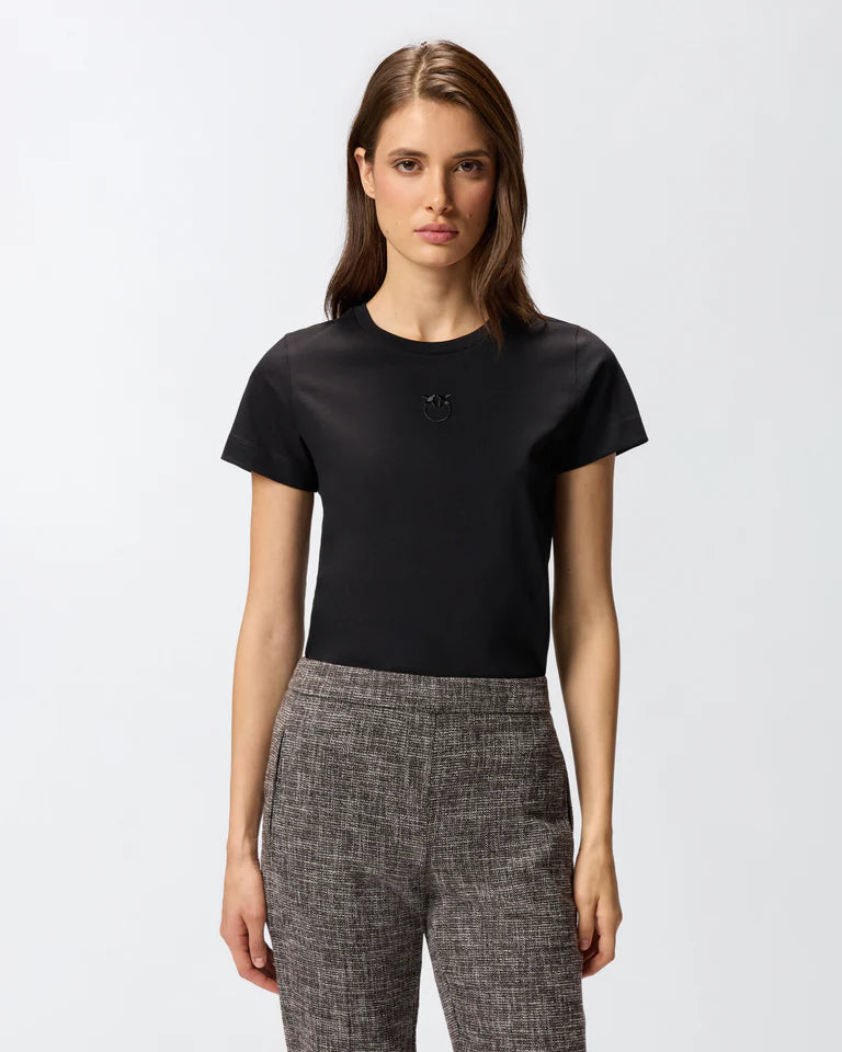 Pinko  BUSSOLOTTO T-SHIRT JERSEY PATCH SS26