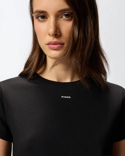 Pinko BASIC T-SHIRT JERSEY LOGO PINKO FW25