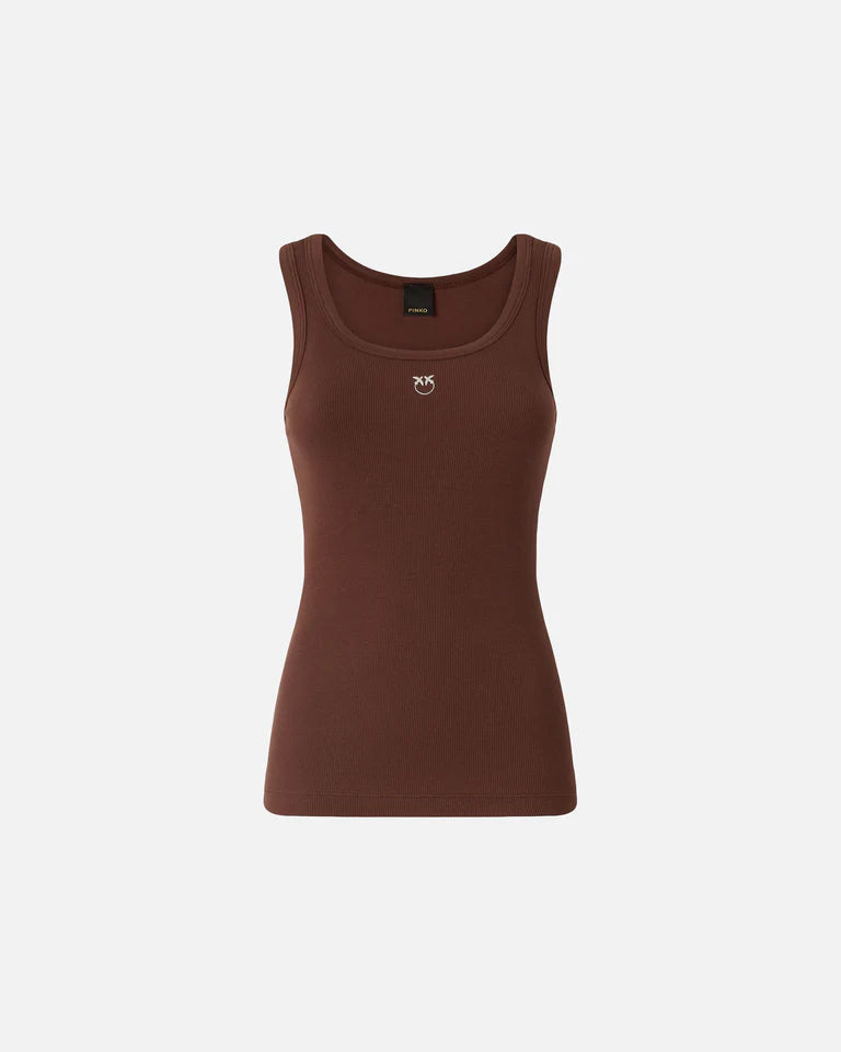 PINKO  CALCOLATORE CANOTTIERA COSTINA SS26