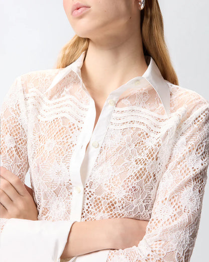 Pinko  COLINE CAMICIA PIZZO REBRODE SS26