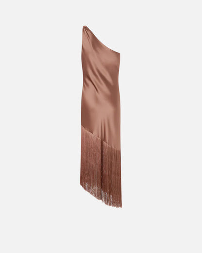 Pinko  KIWI ABITO SATIN CON FRANGE SS26