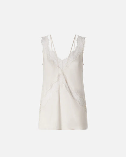 Pinko  LYDIA TOP TWILL CON PIZZO SS26