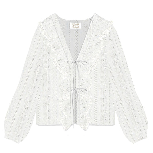 MC2 SAINT BARTH Camicia manica lunga con fiocco EVI0001-00472L
