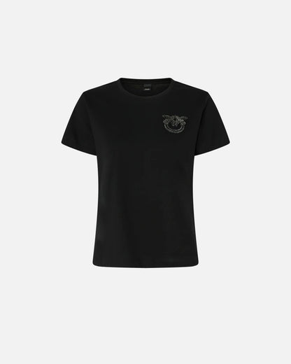 Pinko  NAMBRONE T-SHIRT JERSEY RICAMO FW25