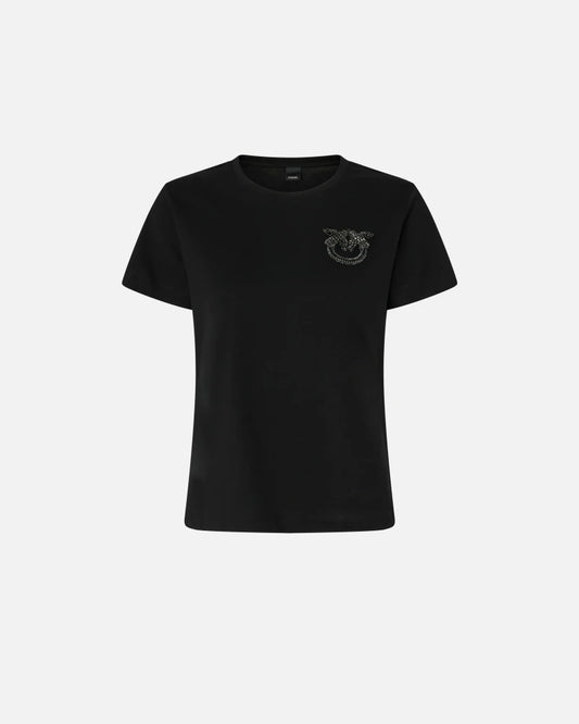 Pinko  NAMBRONE T-SHIRT JERSEY RICAMO FW25