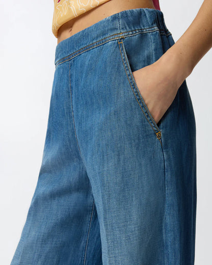 Pinko  SPIAGGIA PANTALONE LIGHT DENIM SS26