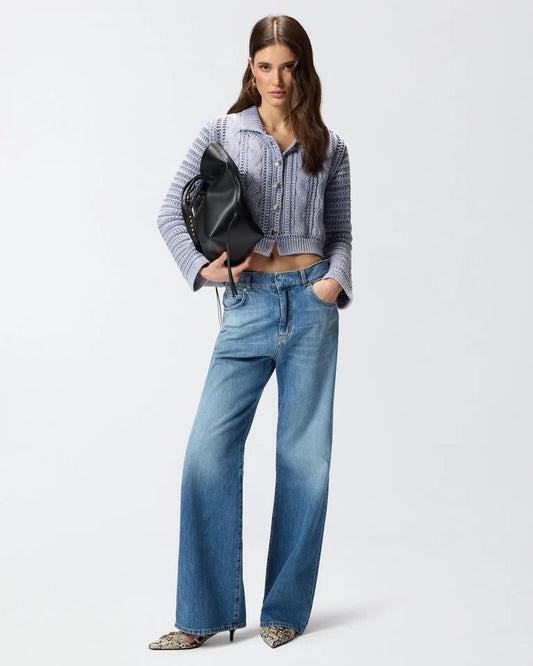 Pinko WANDA WIDE LEG MEDIUM WAVE DENIM SS26