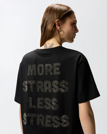 PINKO  STREPITOSO T-SHIRT JERSEY LOGO SS26